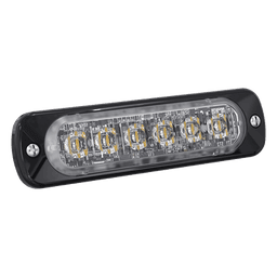 Luz Auxiliar de 6 LED, Ambar, Lente Transparente, SAE