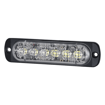 Luz Auxiliar de 12 LED, Ambar/Blanco, Lente Transparente, SAE