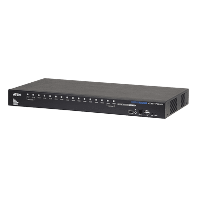 Switch KVM HDMI / 16 Puertos / Resolución 1920x1200 / Cascada 256 PCs / Multimonitor / Audio Dual / Montaje en Rack