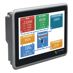 Centro de comunicaciones / Pantalla táctil 7" HD / WiFi, Ethernet, Bluetooth / 3 puertos VE.Direct / IP54 / 8-70 VCC / 2,6-6,2 W