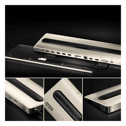 Docking Station USB-C / 13 Dispositivos Simultáneos / Dual Video 4K/60 Hz / USB 3.2 Gen 1 / Ethernet Gigabit / Power Pass-Through 85 W