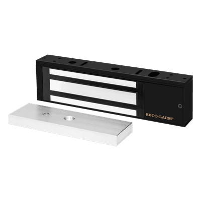 Chapa Magnética 1200 Lbs / En Color Negro / Con Sensor De Adherencia / Led De Estatus / Alimentación 12/24 Vdc Ajustable / Libre de Magnetismo Residual