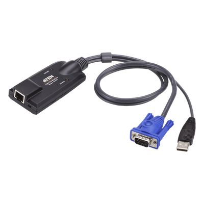 Adaptador KVM / DVI-USB / 2 Puertos / Selector Remoto / 3.54 x 1.69 x 0.89 in / 0.31 lb