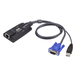 Adaptador KVM / DVI-USB / 2 Puertos / Selector Remoto / 3.54 x 1.69 x 0.89 in / 0.31 lb