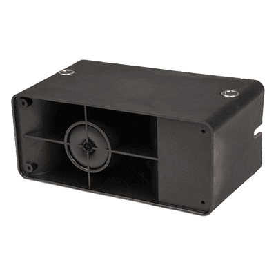 Alarma de reversa vehicular con montaje universal, 12-24 Vcc, 117 dBA