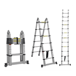 Escalera Telescópica / Aluminio / Tipo Tijera / 3.8 m (12.5 ft) / 150 kg / Plegable
