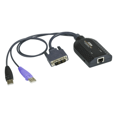 Adaptador KVM / DVI-D / USB / Smart Card CAC / RJ-45 / 1920x1200 / 3.58 x 2.20 x 0.83 in