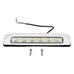 Luz de Escena, 6 LED, IP67, con bisel color blanco, Ideal para Ambulancias y Vehiculos de trabajo