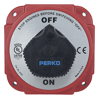 Interruptor de Desconexión de Batería / 480 A Continuos / 1200 A Intermitentes / 6-32 VDC / Terminales 1/2 Pulgada / Montaje Marino