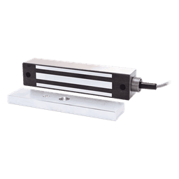Chapa Magnética Electromagnética / 600 lb (272 kg) / IP65 / 12/24 VDC Seleccionable / Cable Acorazado 18" (457 mm) / Sin Magnetismo Residual