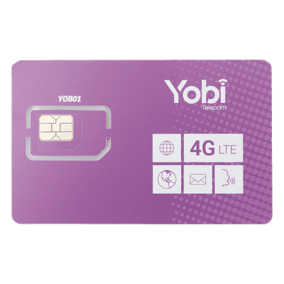 SIM Yobi para dispositivos móviles 3G/4G con recarga de 1GB cada mes durante 1 año de servicio (solo datos)