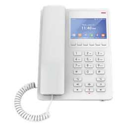 Teléfono IP Hotelero / Pantalla LCD Color / 2 Líneas SIP / Wi-Fi 6 / Códec Opus / 3 Vías Conferencia