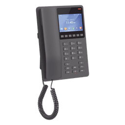 Teléfono IP Hotelero / Wi-Fi 6 Dual Band / 2 Líneas SIP / Pantalla LCD Color / 3 Vías Conferencia / USB-C Carga Rápida