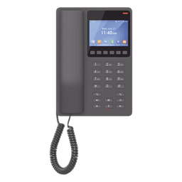 Teléfono IP Hotelero / Wi-Fi 6 Dual Band / 2 Líneas SIP / Pantalla LCD Color / 3 Vías Conferencia / USB-C Carga Rápida