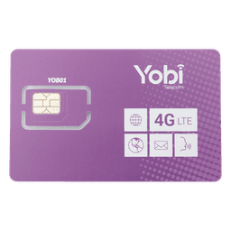 SIM Yobi para dispositivos móviles 3G/4G con recarga de 10GB cada mes durante 1 año de servicio (solo datos)