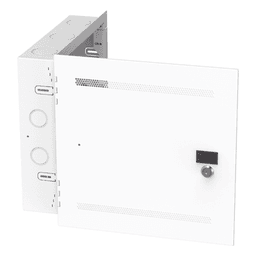 Gabinete de Montaje en Pared / 14 in de Altura / Acero Calibre 18 / Carga 16 kg (35 lb) / Puerta Reversible con Cerradura / Ventilación Integrada