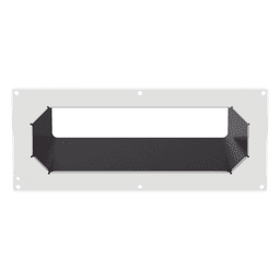 Sellador de Entrada de Cables / Acero Calibre 18 / 281.3 mm Ancho / 153.6 mm Profundidad / 11.07 in / 6.05 in / Blanco