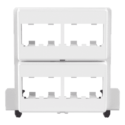 Patch Panel / 8 Puertos Mini-Com / Acero Calibre 18 / Instalación Push/Pull / Gabinete Multipropósito
