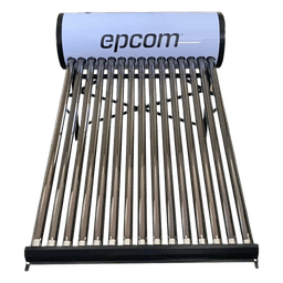 Bóiler Solar de 150L, Baja Presión con 15 Tubos de Vacío de Mayor Resistencia y Termotanque Inoxidable de Grado Alimenticio 150 L Resistentes a Granizo de Hasta 25 mm/ l, Incluye Anodo de Magnesio