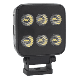 Luz de Trabajo Ultra brillante Cuadrada, 6 LED, 6552 Lúmenes, 12-24 Vcd