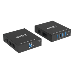 Extensor USB 3.0 / Hasta 100 m (328 ft) por CAT6a / PoC Bidireccional 24 Vcc / RS-232 / 4x USB-A / 5 Gbps
