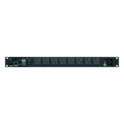 PDU Monitoreable / 8 Salidas NEMA 5-20R / Entrada NEMA 5-15P / Horizontal 1UR / 19 in / 120 Vca / 20 Amp