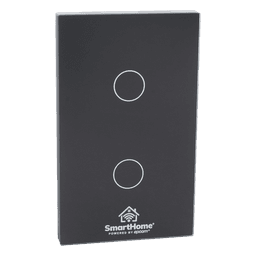 Interruptor Inteligente Wi-Fi / Control de 2 Circuitos / 800 W por Canal / 100-250 V / Wi-Fi 2.4 GHz / Compatible con Asistentes de Voz