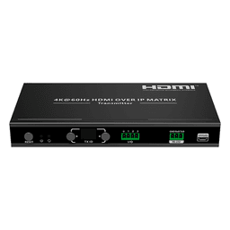 Extensor HDMI sobre IP / Transmisor / 4K@60Hz / 120 m (394 ft) / HDMI 2.0 / HDCP 2.2 / PoE / RS-232 / IR Bidireccional / Multicast