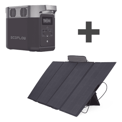 Kit Estación de Energía Portátil / 1024Wh LiFePO4 / Panel Solar Flexible 400W / 3000 Ciclos / X-Boost 2400W