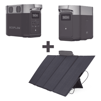 Kit Estación de Energía Portátil / 2024Wh Total / 1800W CA / 400W Solar Flexible / 3000 Ciclos LFP