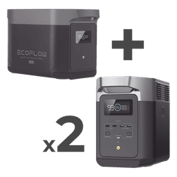 Kit Estación de Energía Portátil / 6144Wh Total / 2400W Continuo / 4800W Pico / LiFePO4 / WiFi & Bluetooth / 23 kg
