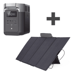 Kit Estación de Energía Portátil / 2048Wh LFP / 2400W Salida / Wi-Fi Bluetooth / 400W Panel Solar Flexible / 6.3x0.8x1.0 ft