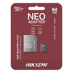 Memoria microSD con Adaptador / 64 GB / Clase 10 / Lectura 92 MB/s / Escritura 30 MB/s / NAND TLC / Resistente a Agua y Golpes