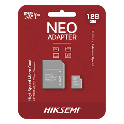 Memoria microSDXC con Adaptador / 128 GB / Clase 10 / Lectura 92 MB/s / Escritura 40 MB/s / NAND TLC / Resistente a Agua y Golpes