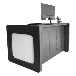 Escritorio de Monitoreo Profesional / 1300 x 750 x 800 mm / Metal de Alta Resistencia / Tapas Retirables / 100 kg / Gris Oxford
