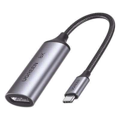 Cable Adaptador USB-C a DisplayPort 1.4 / 8K@60Hz / 4K@240Hz / 32.4 Gbps / MST / HDR / 10 cm (3.94 in)