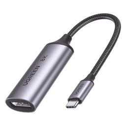 Cable Adaptador USB-C a DisplayPort 1.4 / 8K@60Hz / 4K@240Hz / 32.4 Gbps / MST / HDR / 10 cm (3.94 in)