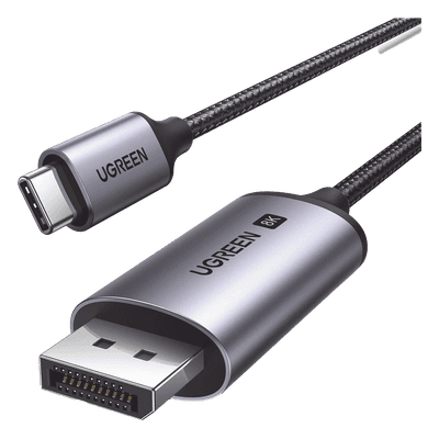 Cable USB-C a DisplayPort 1.4 / 3 m (9.84 pies) / 8K@60Hz / 4K@240Hz / HDR10+ / eARC / Thunderbolt 3 y 4 / Nylon trenzado