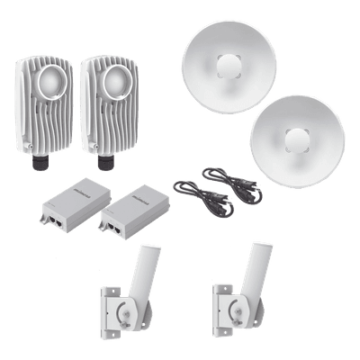Kit de radios inalámbricos / 1.75 Gbps PtMP / 5.1-6.4 GHz / 25 dBi / IP67 / 492 pies de alcance