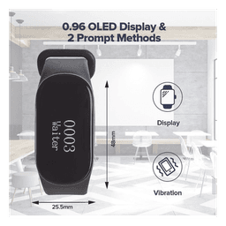 Reloj Buscador IP / IPX7 / Pantalla OLED / 80-100 m (262.5-328.1 ft) Alcance / 48 Horas Standby / 10 Mensajes / 7 Idiomas / 180 mAh