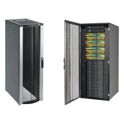 Gabinete Rack / 42 UR / 2000x800x1200 mm / 2500 lb / Acero / Puertas Perforadas / Gestión de Cables