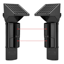Detector Fotoelectrico Solar SFIRE SFA60 / 2 Rayos Infrarrojos / 60 m Exterior / 120 m Interior / Panel Solar Integrado / Bateria 4,000 mAh / 4 Frecuencias / IP65