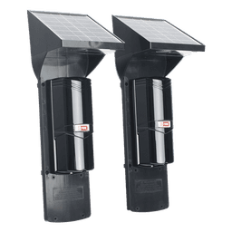 Detector Fotoelectrico Solar / 2 Rayos Infrarrojos / 60 m (196.9 ft) Exterior / 120 m (393.7 ft) Interior / Panel Solar Integrado / Batería 4,000 mAh / IP65
