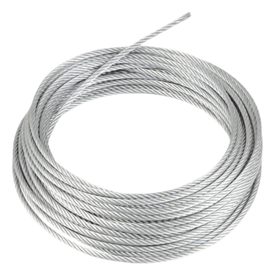 Retenida de Acero Galvanizado / 1/8" / 7 Hilos Trenzados / Carga Ruptura 600 kg / 100 m (328.1 ft) / Clase A