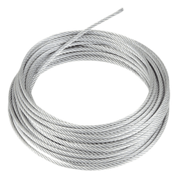 Retenida de Acero Galvanizado / 1/8" / 7 Hilos Trenzados / Carga 600 kg / 50 m (164 ft)