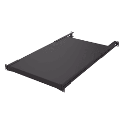 Charola para Rack 19 in / Profundidad Ajustable 495 a 965 mm / Carga 110 kg / 3U / Doble Fijación / Color Negro