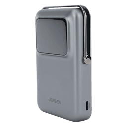 Power Bank Inalámbrico / 10000 mAh / Carga Inalámbrica 7.5W / USB-C 20W / Pantalla TFT con Emojis / Soporte Plegable / Succión Magnética 10N