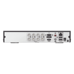 [Audio Bidireccional] DVR 8 Canales TurboHD + 2 Canal IP / 2 Megapixel (1080p) Lite / Acusense Lite (Evita Falsas Alarmas) / Audio por Coaxitron / 1 Bahia de Disco Duro / H.265+ / Salida de Vídeo Full HD
