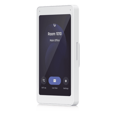 UniFi Intercom Viewer, monitor que se vincula a UA-INTERCOM, para visualizar y aperturar, pantalla táctil de 5", energizado por POE, montaje en pared