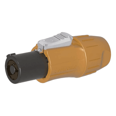 Conector PowerCom Macho / IP65 / 20 A / 250 V CA / Trifilar L-N-PE / Bloqueo Rápido